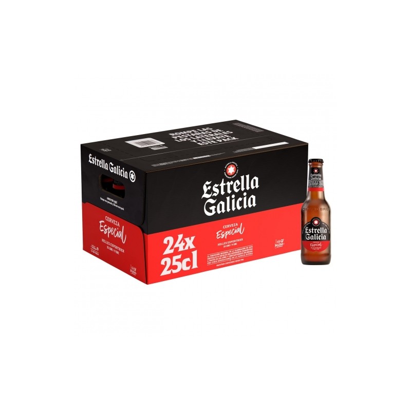 Estrella Galicia pack of 24 units 25cl bottle