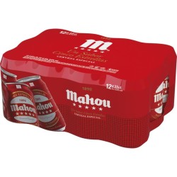 Mahou 5 Estrellas - Pack 12 latas